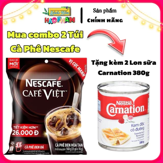 (Combo 2 Bịch) Nescafe Cafe Việt - Tặng 2 Lon Sữa Đặc Có Đường (380g) (Date Mới), Nescafe Cafe (560g - 16g x 35 Gói)