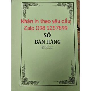 Sổ theo dõi Bán Hàng (Mẫu dọc)