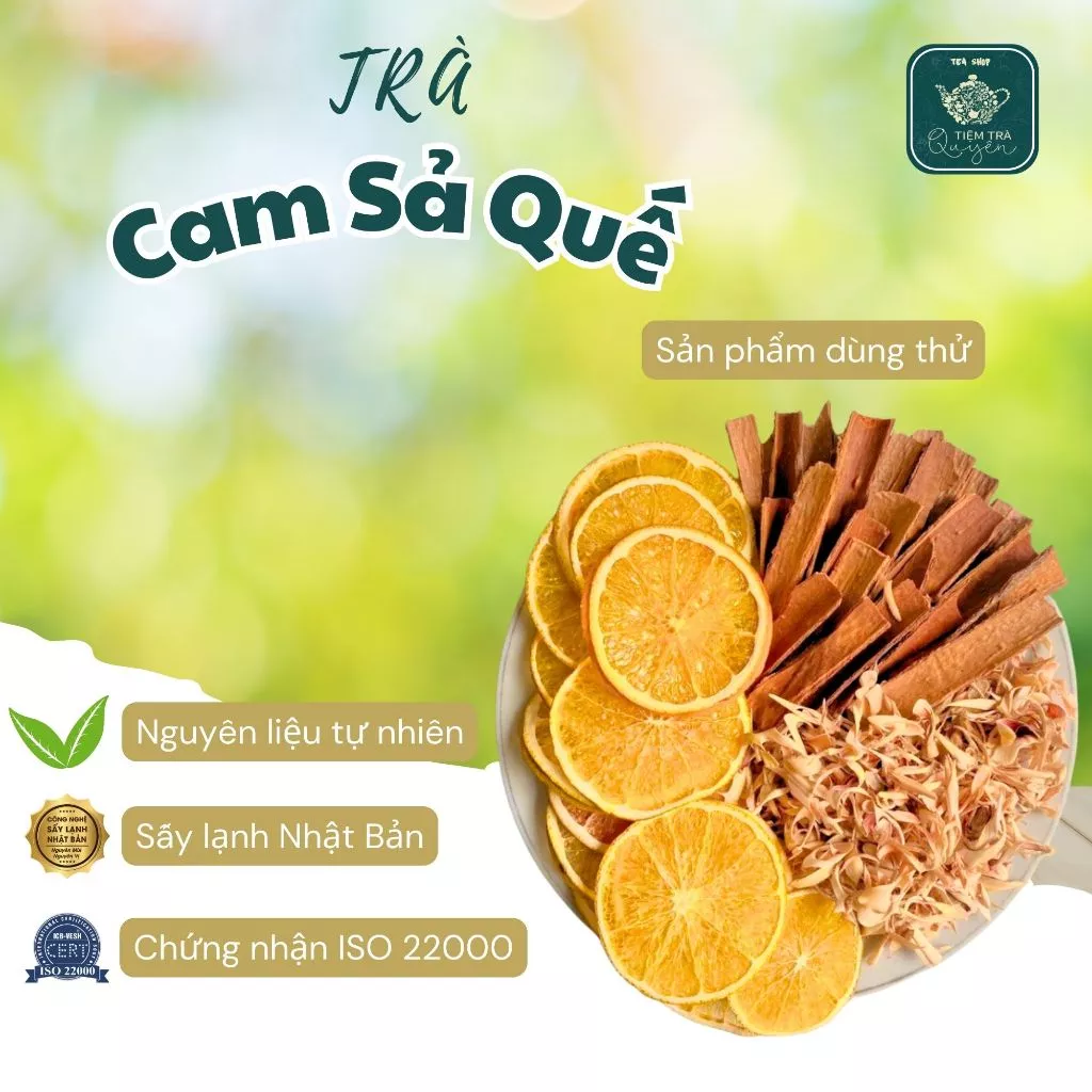 Trà Cam Quế Sả Bổ Phế, Giảm Ho, Ổn Định Đường Huyết, Detox Tăng Sức Đề Kháng - Sản phẩm dùng thử