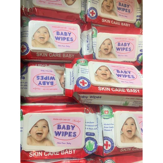 [Combo 10 gói] Khăn giấy ướt cho bé Baby Wipes vải bi dày- gói 80gr