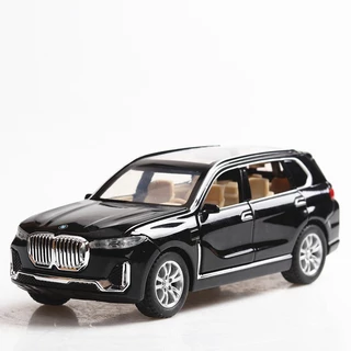 Mô hình xe ô tô BMW X7 tỉ lệ 1:32 khung thép chắc chắn màu đỏ, đen