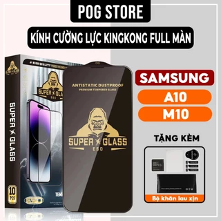 Kính cường lực Samsung Galaxy A10, M10 Kingkong full màn | Miếng dán bảo vệ màn hình cho ss