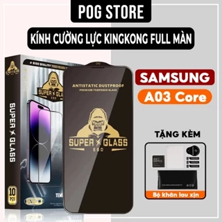 Kính cường lực Samsung Galaxy A03 Core Kingkong full màn | Miếng dán bảo vệ màn hình cho ss