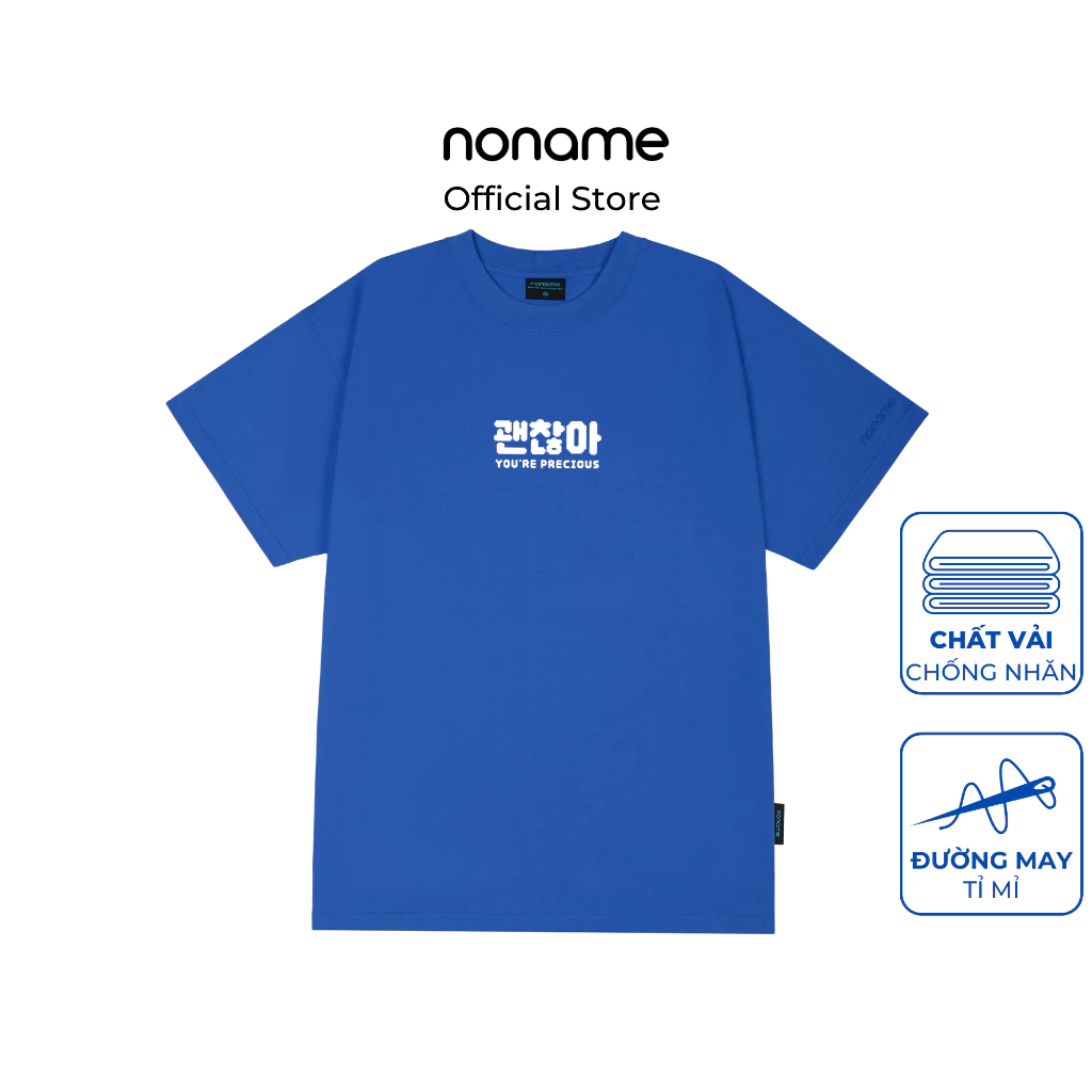 Áo Thun Unisex noname Oversize Positive Message/ Blue_NNRAE1001D500