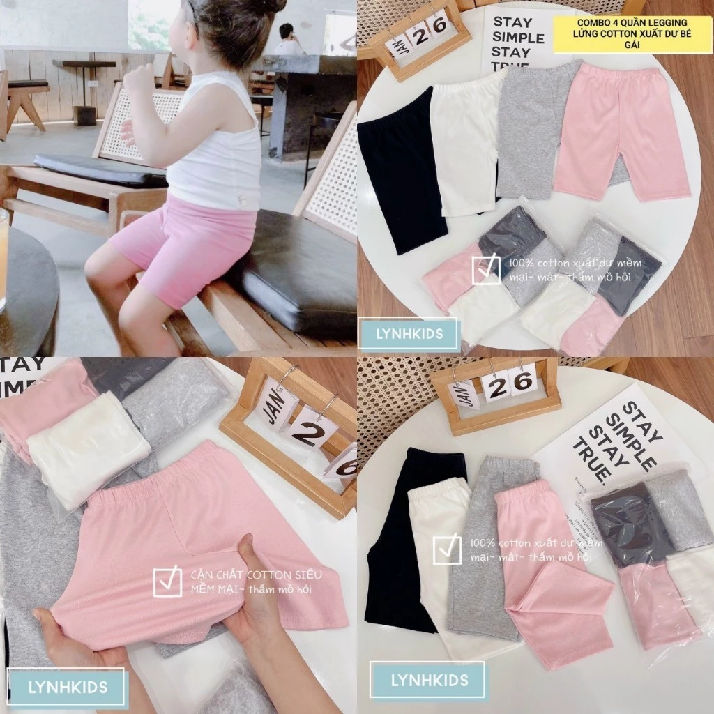 Quần Legging lửng Cho Bé Gái Ôm Cực Xinh, quần legging bé gái