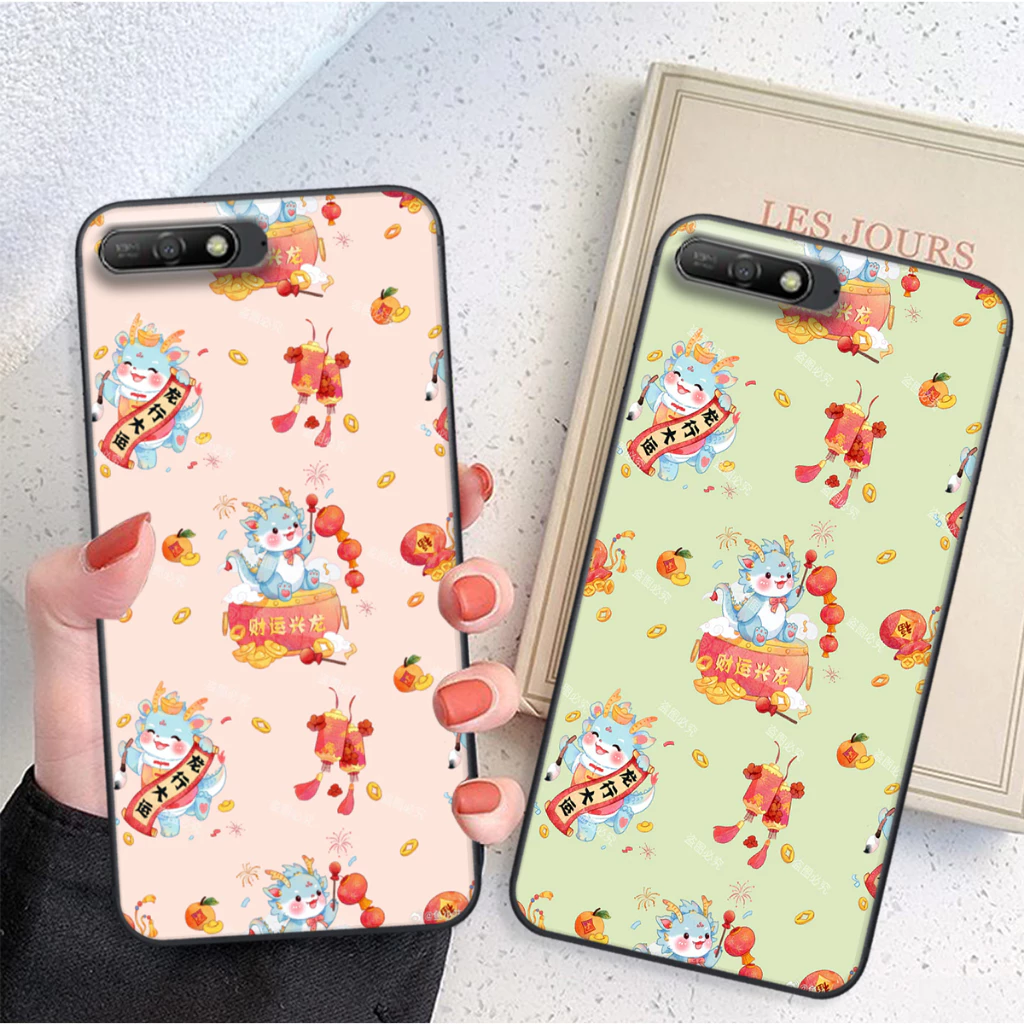 Ốp lưng Huawei Y6 Prime 2018 / Y6 Pro 2018 / Y7 Prime 2018 / Y7 Pro 2018 in rồng mẫu đáng yêu xinh xắn hot cute