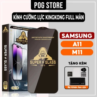 Kính cường lực Samsung Galaxy A11, M11 Kingkong full màn | Miếng dán bảo vệ màn hình cho ss