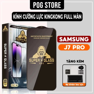 Kính cường lực Samsung Galaxy J7 Pro Kingkong full màn | Miếng dán bảo vệ màn hình cho ss