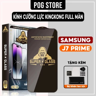 Kính cường lực Samsung Galaxy J7 Prime Kingkong full màn | Miếng dán bảo vệ màn hình cho ss