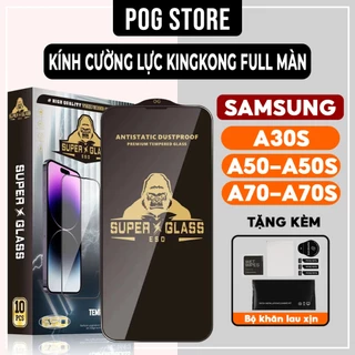 Kính cường lực Samsung Galaxy A50, A30s, A50s, A70, A70s Kingkong full màn | Miếng dán bảo vệ màn hình cho ss