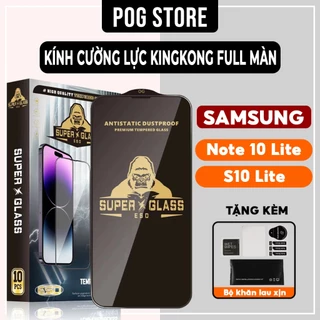 Kính cường lực Samsung Galaxy Note 10 Lite, S10 Lite Kingkong full màn | Miếng dán bảo vệ màn hình cho ss