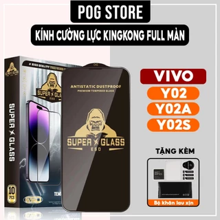 Kính cường lực Vivo Y02, Y02a, Y02s Kingkong full màn | Miếng dán bảo vệ màn hình cho Vivo