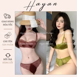 HT0109 Bộ đồ lót, set nội y sexy cup ngang có GỌNG kèm ĐỆM LÓT mềm mại tôn dáng HT0109