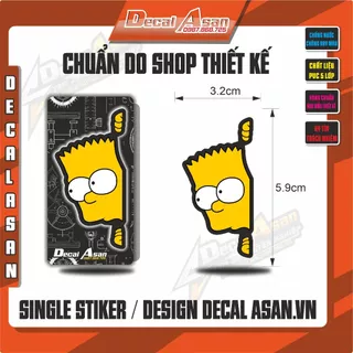 Tem Sticker Simpsons | Tem Dán Cậu Bé Nấm Lùn | Dán Biển Số Xe , Phụ Kiện , Điện Thoại, Laptop, Đa Năng,...