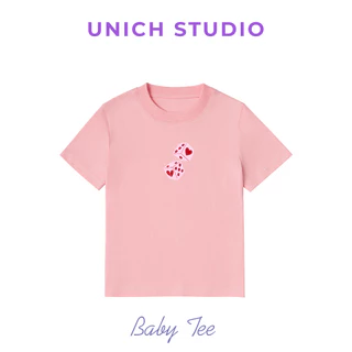 Áo thun baby tee UNICH, Áo phông form baby tee cotton 100% co giãn 2 chiều mẫu XÚC SẮC- BBT1