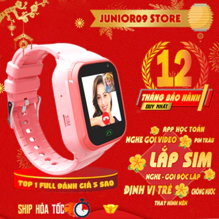 Đồng hồ thông minh Định vị Trẻ em Lắp sim Nghe gọi Video Call Chống nước cho bé trai bé gái JUNIOR09 WATCH KIDS PROMAX