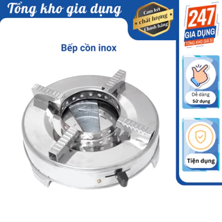 Bếp cồn inox tròn, bếp giã ngoại, bếp cồn inox