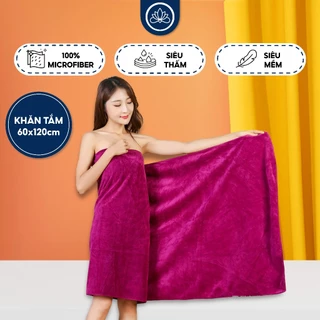 Khăn tắm Spa Lotus 60x120cm, 100% MICROFIBER Cao Cấp Mềm Mịn,Chuyên Dụng Khách Sạn, Spa, Resort