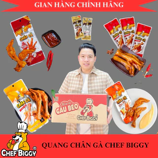 (Mới 42 gram) combo 20 Chiếc Chân Gà CHEF BIGGY vị cay/mật ong 42g siêu to