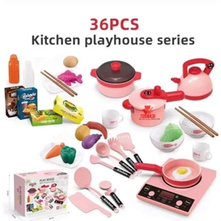 ( Sỉ Rẻ ) Bộ đồ chơi nấu ăn playhouse 36 món có bếp có nhạc và đèn, thiết kế y như thật, đồ chơi nấu ăn cho bé