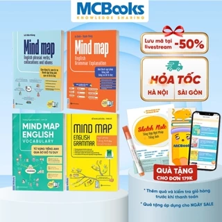 Sách - Bộ 4 Cuốn MindMap English Tự Học Tiếng Anh Cho Người Mới Bắt Đầu MCBooks (Lẻ Tùy Chọn)