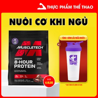 Sữa Tăng cơ CASEIN - Whey Protein Ban Đêm, Whey Hấp Thụ Chậm - 8 HOUR PROTEIN 4.6lbs -MUSCLETECH USA