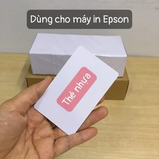 Bộ 50 thẻ nhựa trắng PVC ( Dùng cho máy in Epson, Canon,..)