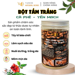 Bột tắm trắng da body tinh chất cafe yến mạch tẩy tế bào chết ủ trắng cấp ẩm làm mịn giảm thâm VanCoi