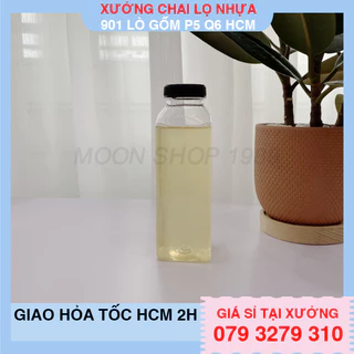 50 chai vuông 330ml miệng rộng dùng cho chè dưỡng nhan