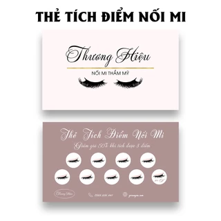 Combo 100 Thẻ Tích Điểm Nối Mi Dành Cho Khách Hàng - Size 9x5.4cm | MS: 111292