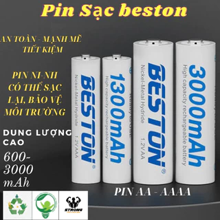 COMBO] Pin Sạc AA AAA Beston Chính Hãng Dung Lượng Cao Đến 3300mAh Cho Micro, Đồng Hồ, Đồ Chơi, Remote, Đèn Pin..