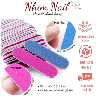 Set 100 dũa mini Nailbox , Dũa Nailbox tiện dụng , phụ kiện nail chuyên dụng