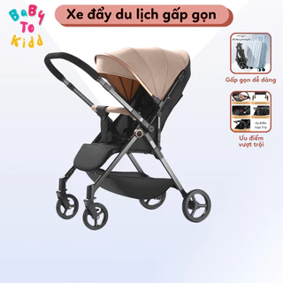 Xe Đẩy Du Lịch Cho Bé  Gấp Gọn Cao Cấp Hai Chiều Có Chế Độ Giảm Sóc An Toàn Tiện Lợi Cho Mẹ & Bé - Bảo Hành 2 Năm