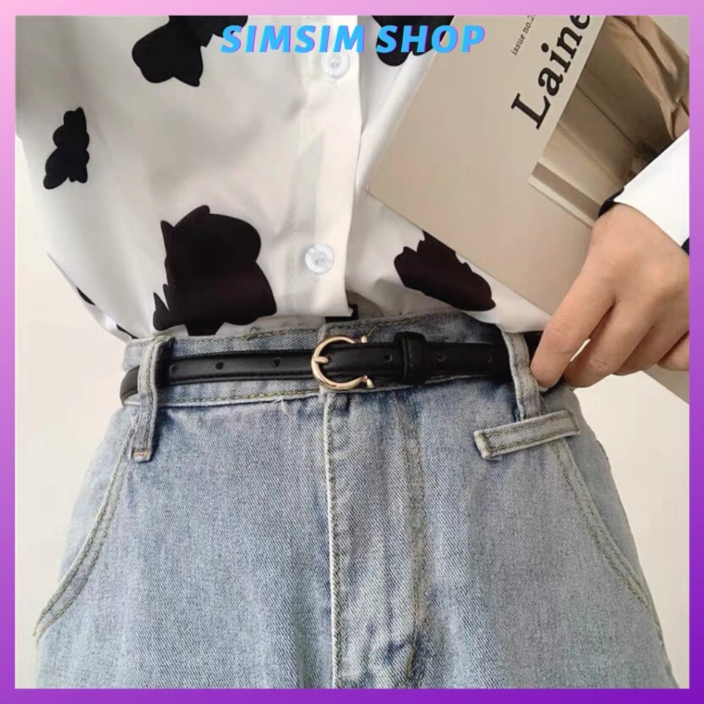 Thắt lưng nữ size nhỏ 1.3cm Tl038 kiểu đơn giản dễ phối đồ - Dây nịt nữ bản nhỏ thắt váy áo ve Simsimshop