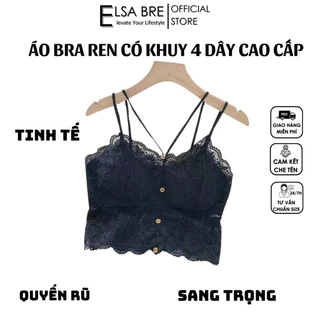 Áo Lót Ngực Không Gọng Dây Vai Thanh Mảnh Nâng Ngực Elsa Bre – Bralette Ren Nữ Mút Rời Quyến Rũ Cao Cấp OE9965