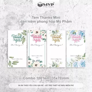 Tem Thank You Dán Niêm Phong Hộp Mỹ Phẩm, Tem Decal Dán Hộp Carton -  Thank You For Your Order - Mẫu Vintage