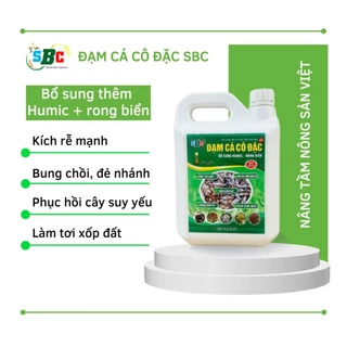 Đạm cá cô đặc SBC New (5L) - Bổ sung thêm humic, rong biển, dưỡng chất thiết yếu giúp cây kích rễ, bung chồi, đẻ nhánh