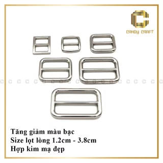 Tăng giảm (tăng đưa) màu bạc - phụ kiện làm túi xách