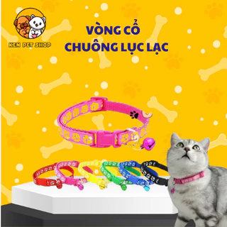 Vòng Cổ Lục Lạc Cho Chó Mèo Thú Cưng Hình Dấu Chân Chó Mèo Thiết Kế Khoá Bấm Dễ Dàng Điều Chỉnh Từ 1-5kg