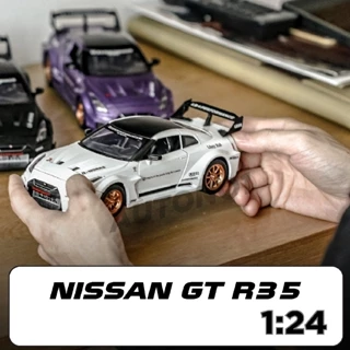 Mô hình xe Nissan GTR R35 CSR2 full open , có đèn , âm thanh 1:24 Alloy OT054 OT403 OT449