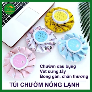 Túi Chườm Nóng Lạnh Đa Năng Dáng Tròn Túi Chườm Đau Bụng Kinh Chườm Vết Sưng Tấy Bong Gân Giảm Sưng Bọng Mắt Cao Cấp