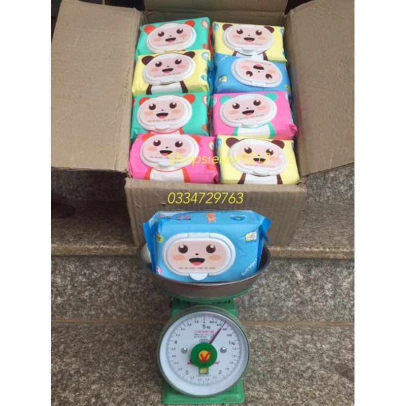 10 gói khăn/giấy ướt phú đạt (gấu)120 tờ Ngon - bổ - rẻ - chất lượng