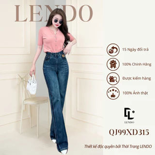 Quần Jean Công Sở LENDO QJ99XD315 Dáng Suông Rộng Basic