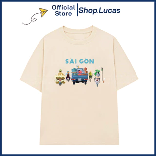 Áo Thun Sài Gòn Xe Lam Việt Nam Xưa Unisex Nam Nữ Cotton Cổ Tròn Thoáng Mát Shop.Lucas