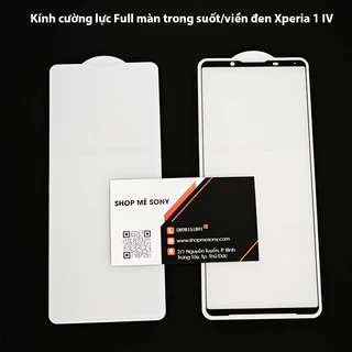 Sony Xperia 1 IV - Kính cường lực Full màn hình trong suốt / viền đen keo 100%