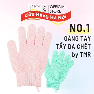 Găng tay tẩy tế bào chết TMR cao cấp 3 lớp dày dăn, tiện dụng - Lựa chọn 1 màu Xanh Lá/Hồng