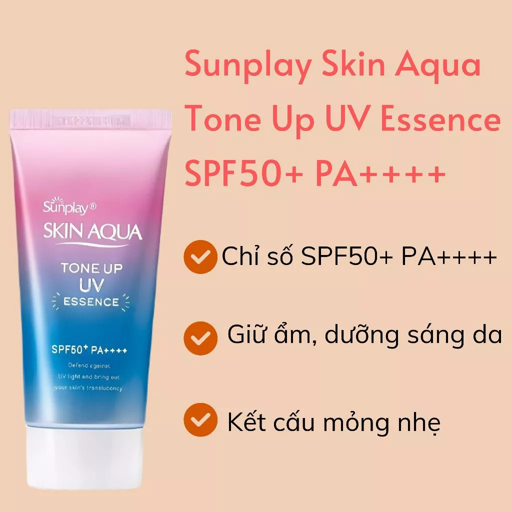 Kem Chống Nắng SUNPLAY Skin Aqua Tone Up UV Essence Hiệu Chỉnh Sắc Da, Cấp Ẩm Và Làm Sáng Da 80g
