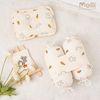 Bộ gối chặn Molli chất liệu vải vai xốp cho trẻ sơ sinh chống giật mình