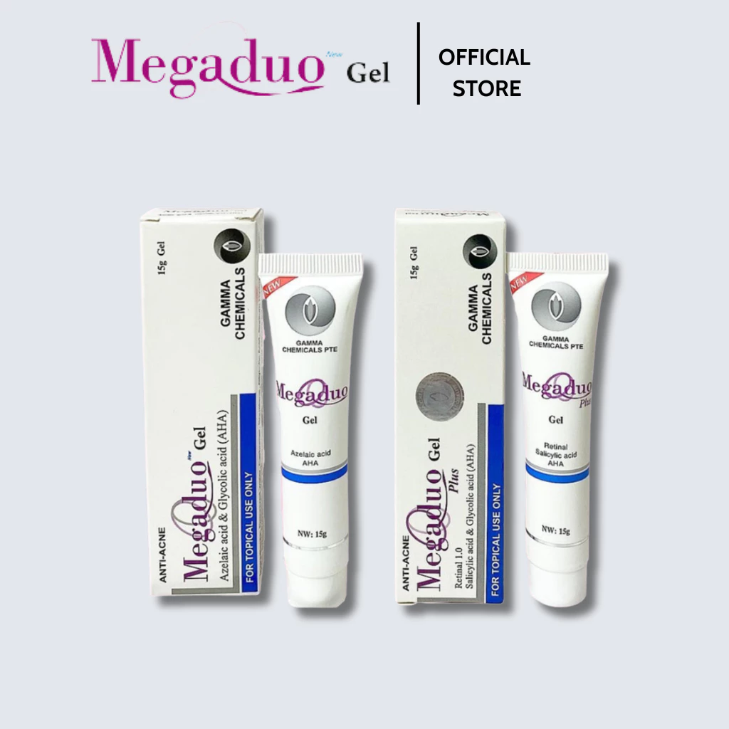 Megaduo Gel/Plus Gamma 15g-30g, Gel Giảm Mụn Ẩn, Thâm, Đầu Đen Cho Da Dầu Mụn