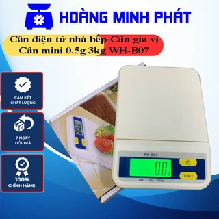 Cân điện tử nhà bếp WH-B07 3kg 0,5gram màn hình LCD, cân chuẩn chính hãng